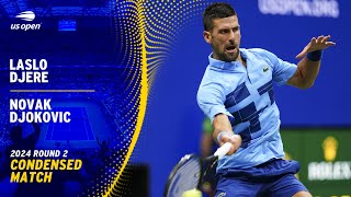 Laslo Djere vs Novak Djokovic Condensed Match  2024 US Open Round 2 [upl. by Wehtta494]