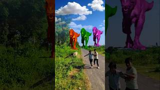 Big Dinosaur Chase Trex jurassic Chasing video youtube shorts dinosaur superman dinosaurs yt [upl. by Hasin14]