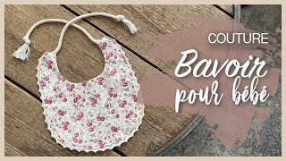 TUTO COUTURE  Bavoir pour bébé  patron gratuit à télécharger [upl. by Eyllom]