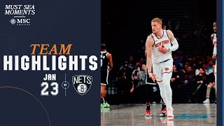 Knicks Defeat Nets in Brooklyn for Fourth Win in A Row  January 23 2024 [upl. by Palua927]