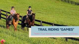 Trail Riding “Games” to Teach Your Horse to Lead Follow and Pass without drama [upl. by Ailgna]