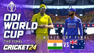 ODI WORLD CUP FINAL  INDIA v AUSTRALIA  Cricket 24 Gameplay [upl. by Frye]