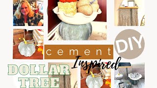 Faux Cement Pumpkin Tray  BOHO Mirror  Small cement pumpkin  Dollar tree DIY [upl. by Gromme951]