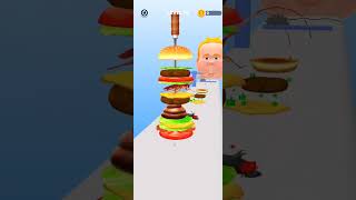 Burger Runner 🍔🍔 Make Extra large Hamburger cheese Burger part 014 xxlsandwichgameplay [upl. by Aizti]