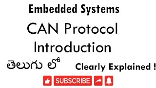 ESTE44 CAN Protocol Introduction  Basics of CAN Protocol  TELUGU [upl. by Tyree4]