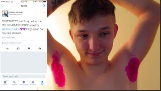 DYING MY BOYFRIENDS ARMPITS PINK Inspired by Karlee Holden DYING EYEBROWS PINK [upl. by Bomke]