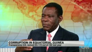 President Obiang valt door de mand CNN interview Amanpour [upl. by Pritchard70]