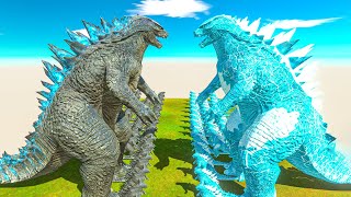 Legendary Godzilla War  Growing Godzilla 2014 VS Ice Godzilla Form Shimo Size Comparison Godzilla [upl. by Uird]