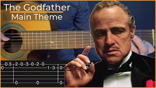 The Godfather  Main Theme Simple Guitar Tab [upl. by Chuah]