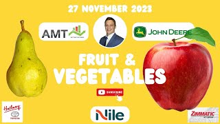 Vegetables prices DOWN 28 Nov 2023 AMT  John Deere Fruit and Veg Prices [upl. by Wahlstrom]