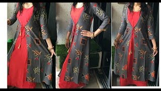 DIY Long Jacket With Kurti Cutting and Stitching Easy Tutorial [upl. by Ikila]