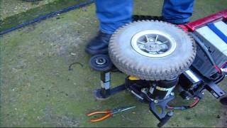 fitting a rear axle on a mobility scooter [upl. by Eveam]