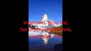 Heil dir Helvetia  alte Schweizer Nationalhymne mit Text [upl. by Furr]