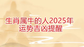 生肖属牛的人2025年生肖运势吉凶提醒 2025年 董易奇 运势 生肖運勢 生肖運程 生肖牛 吉凶 [upl. by Biles]