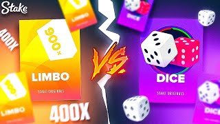 Stake Dice VS Stake Limbo HUGE PROFIT [upl. by Susejedairam]