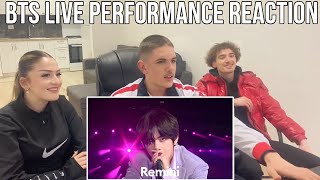 BTS DOPE​ X​ BAEPSAE​ X FIRE X RUN​ LIVE  BTS REACTION [upl. by Bonns727]