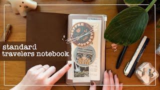 Standard Travelers Notebook Journal Setup amp thunderstorm ambience  LindseyScribbles [upl. by Refinne]