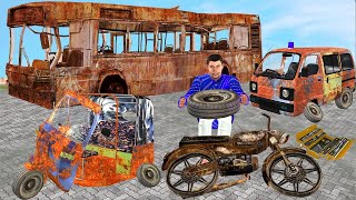 Mini Vehicles Restoration Comedy Videos Collection Hindi Stories Funny Kahani Bedtime Moral Stories [upl. by Amandi]