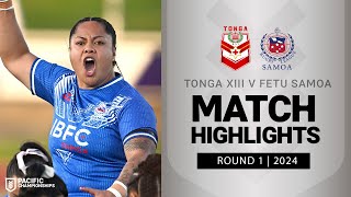 Pacific Championships 2024  Tonga XIII v Fetu Samoa  Match Highlights [upl. by Atiral]