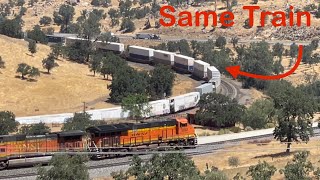 Trains at the Tehachapi Train Loop [upl. by Ringo972]