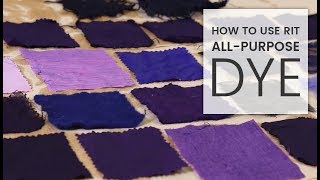 How to Dye Fabric Rit AllPurpose Dye [upl. by Ezar926]