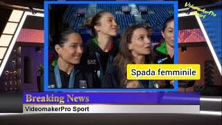 Olimpiadi Parigi 2024 oro storico per l’Italia femminile nella spada a squadre [upl. by Mailliw32]