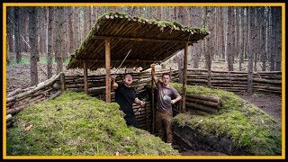 Bushcraft Camp S04E07 Grubenhaus 20 ohne Moos nix los  Lagerbau Outdoor Super Shelter [upl. by Alram29]