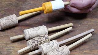 Easy to Make wine cork fishing bobber [upl. by Marrin31]