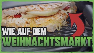 Gebackener Schafskäse im Fladenbrot amp leckerer Knoblauchsauce  Kontanktgrill Rezept [upl. by Vina]