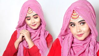 Eid Special Hijab Tutorial with Saree amp Gown  SanjiDa ❤ [upl. by Cony]