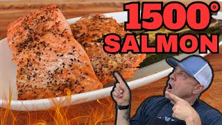 Salmon cooked at 1500°  Takes 3 minutes [upl. by Yesnek16]