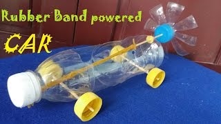 How to make a Rubber Band powered Car  Air Car [upl. by Dranel]