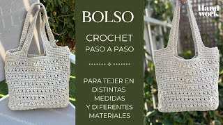 Cómo tejer Bolso a crochet fácil en cualquier tamaño [upl. by Etnauq]