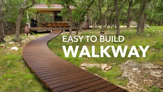 Easy DIY Wooden Walkway  Path To My Outdoor Kitchen  Part 10 [upl. by Wrightson306]