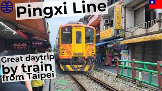 Pingxi line Great railway excursion from Taipei to Houtong cat village Shifen amp Pingxi by train [upl. by Iy]