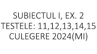 Exerciții de sinteză pentru bacS I ex 2 121415clasa 9  1113clasa 10 [upl. by Macnair]