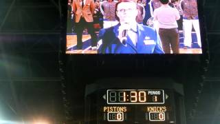 Nba London Live 2013  New York Knicks vs Detroit Pistons  USA National Anthem [upl. by Leinto]