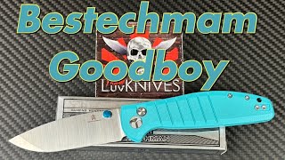 Bestechman Goodboy button lock knife  This Tiffany blue could be for you [upl. by Junia]