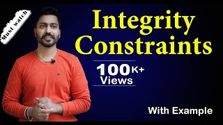 Lec80 Integrity Constraints in Database with Examples [upl. by Enyaw785]