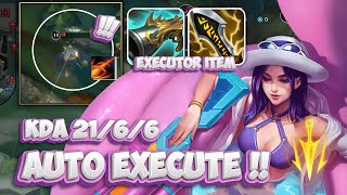 21 KILL AUTO EXECUTE  Pool Party Caitlyn Gameplay  Wild Rift Build  Runes [upl. by Ralf954]