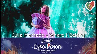 Júlia Machado From PORTUGAL 🇵🇹  JUNIOR EUROVISION 2023 [upl. by Falk]