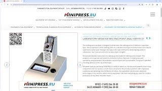 Minipressru Laboratory Medicine Melting Point Analyzer RY01 [upl. by Alyworth]