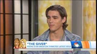 The Giver Stars Brenton Thwaites and Odeya Rush Interview [upl. by Suelo]