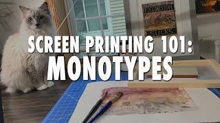 How to Make Screenprint Monotypes  Screenprinting 101 [upl. by Leirbma626]