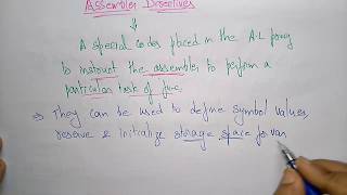 Assembler directives  8086  part12 [upl. by Rees]