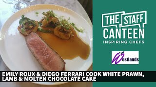 Caractère chefs Emily Roux amp Diego Ferrari share 3 recipes of prawn lamb amp molten chocolate cake [upl. by Aisorbma]