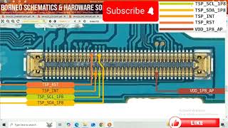 Samsung A22 A225 touch diagram  samsung a22 touch points ways and circuits borneo [upl. by Aivilys]