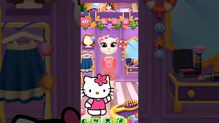 When my angela try this trend 😅😜 mytalkingangela2 hellokitty kuromi [upl. by Esirtal]