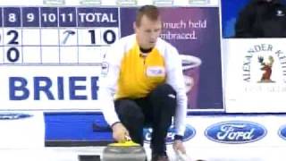 2009 Tim Hortons Brier  Jeff Stoughton 360 and Brier Finish [upl. by Arny]