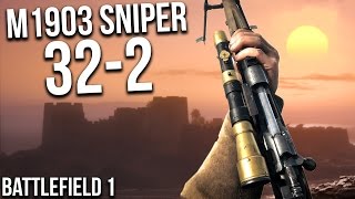 BATTLEFIELD 1 M1903 LONG RANGE CRAZY ROUND The worst rifle BF1 Scout Gameplay [upl. by Anipsed]